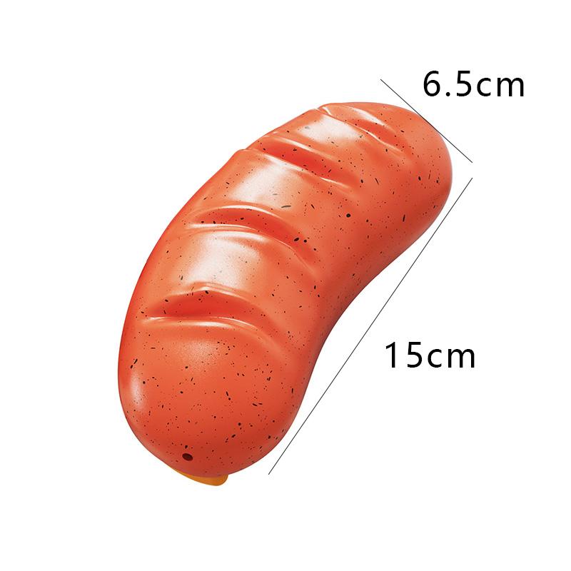 Игрушки для собак TPR Игрушки-пищалки для собак, устойчивые к укусам Эластичные игрушки в форме сосиски для обучения чистке зубов у собак Интерактивные игрушки Товары для животных