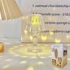 Mini Crystal Table Lamp Color Changing Battery Bedsides Lamp Night Light For Table Dinner Bar Bedroom Party Christmas LED Night