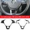 Для Volkswagen VW Jetta MK6 2015 2016 2017 2018 углеродное волокно ABS салон автомобиля накладка на раму рулевого колеса