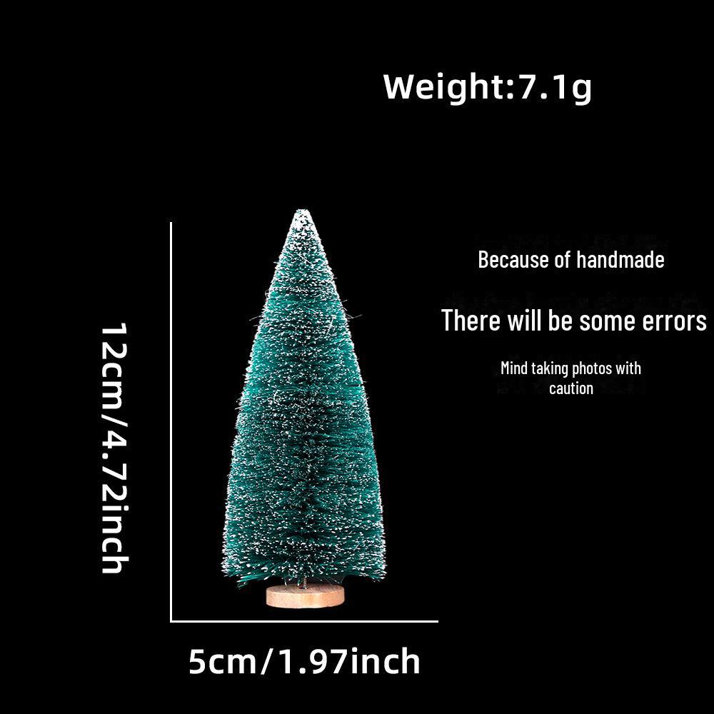 White Mini Christmas Tree Desktop Ornament - Small Christmas Decorations for Window Display