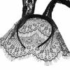 Lace Rabbit Bunny Ears Veil Eye Mask Party Headwear Hair Accessories Halloween Party Hairbands