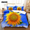 Подсолнух Queen Постельное белье Пододеяльник Постельное белье с цифровой печатью Постельное белье King Size Постельное белье