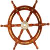 Royal Handicraft  Nautical Premium Sailor's Hand Crafted Brass & Wooden Ship Wheel Gift Decor | Boat