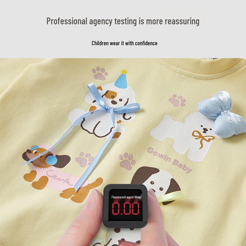 KeYing 2026 Spring Girls' Cartoon Print Long Sleeve T-Shirt