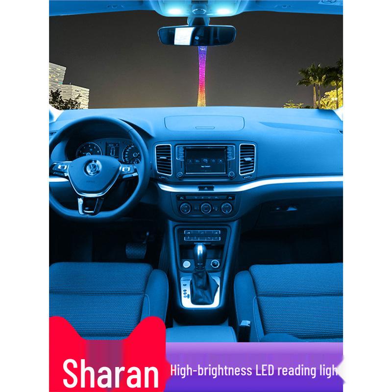 Светодиодный набор для освещения салона для Volkswagen Sharan: Включает освещение для чтения, в ногах, потолочное освещение и освещение багажника.