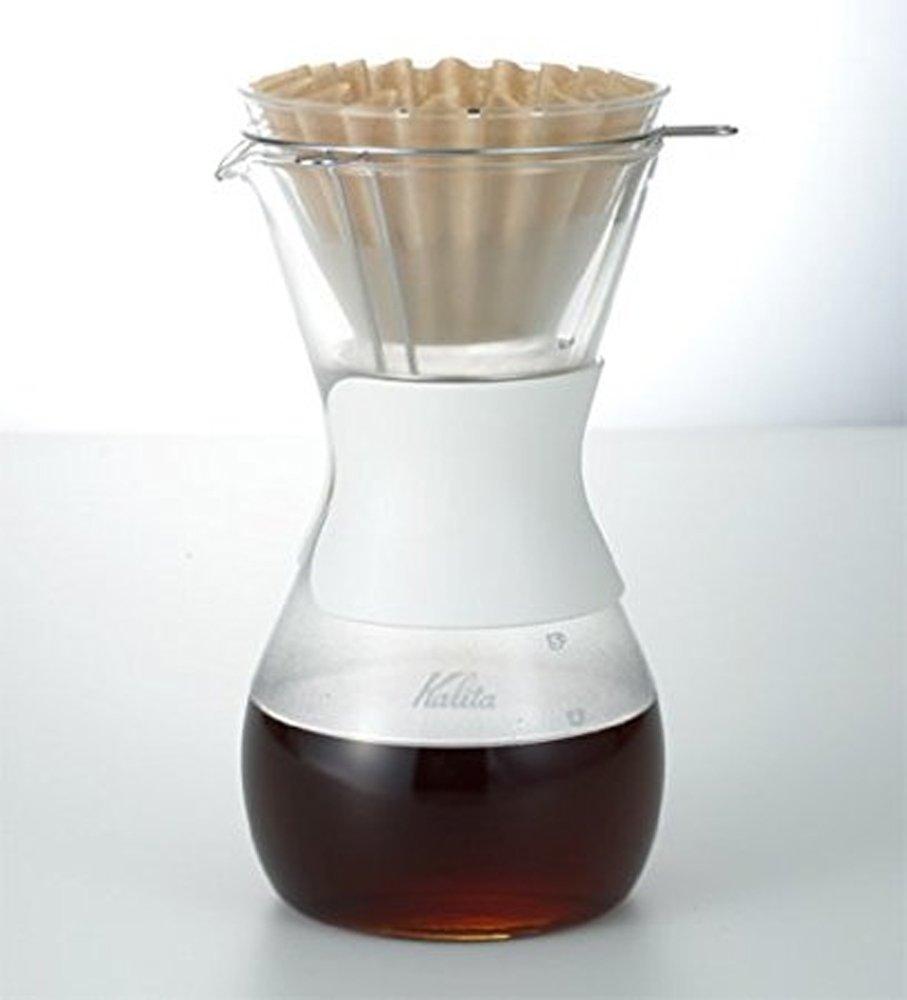 Kalita Coffee Dripper Wave White Drip Coffee Equipment for Two or Four or Coffee Gift for Respect for the Aged Day Set, 2-4 Servings, Style, #185,