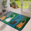 1Pcs Anti Fatigue Kitchen Rugs, Cat Print Waterproof Non-Slip Thick Cushioned Kitchen Mat Heavy Duty Comfort Standing Mat for Kitchen