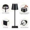 LED Table Lamp Touch Sensor Rechargeable Desktop Night Light 3 Colors Dimming Wireless Reading Lamp For Hotel Bar Bedroom Decor