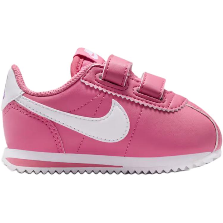 Nike Cortez Удобная посадка Низкие кроссовки для ходьбы Детский кроссовок Розовый Белый IR0791-600