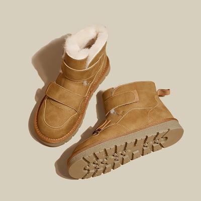 Женские зимние сапоги, бархатные, утепленные, 2025, новая обувь, водонепроницаемые, нескользящие и теплые хлопковые сапоги, женская обувь