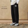 Li Ning Sports Lifestyle Series American Vintage Simple Loose Fit Drawstring Cuffs Casual Knit Joggers Men bottoms Deep-Navy AKLU939-1