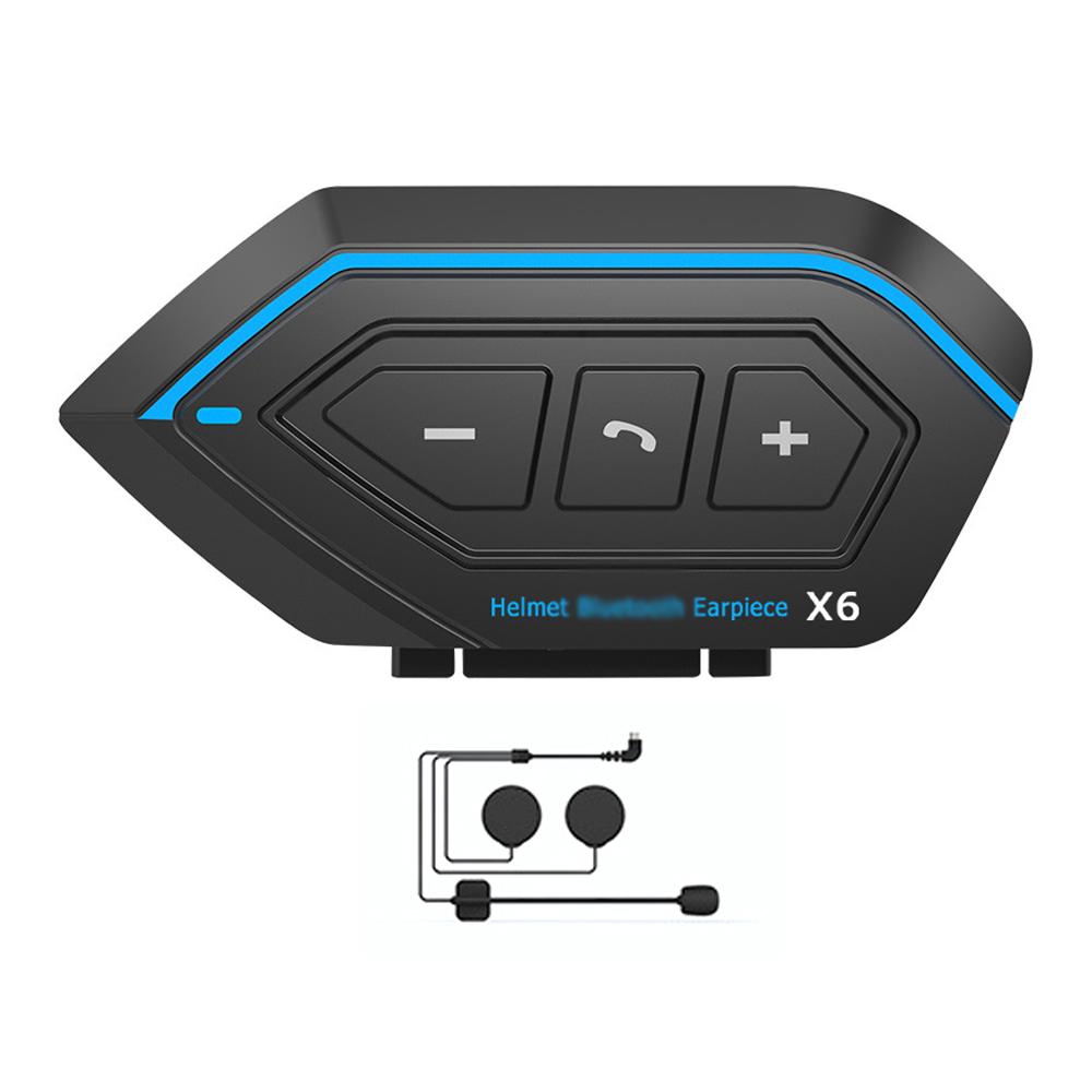 Motorcycle Helmet Headset BT5.0 Waterproof Helmet Intercom Headphone Noise Reduction Support Hands Free Calling Auto