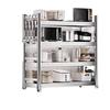Modern Carbon Steel 3-Tier Kitchen Storage Shelf