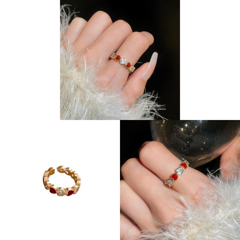 Minimalist Heart Open Band Ring With Copper And Gold Finish For Stylish Women