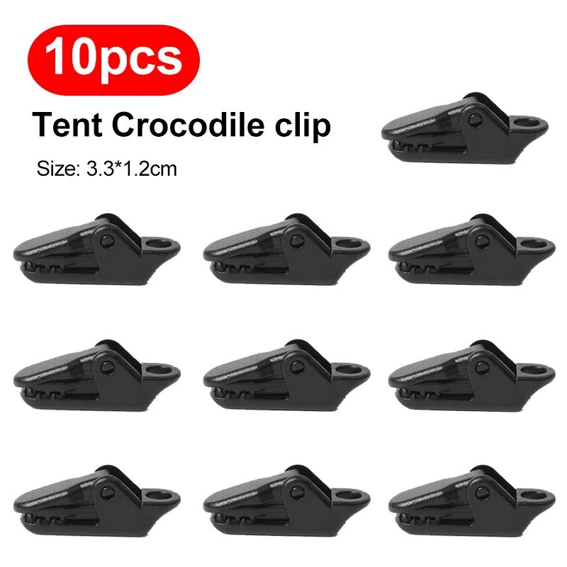 10/50/100pcs Sturdy Tent Clips Outdoor Tarpaulin Clips Anti-wind Fixed Camping Tent Hook Crocodile Clamp Clip for Outdoor Campin