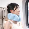 Портативная U-образная подушка для шеи Мини надувная дорожная подушка из молочного волокна Мягкая удобная подушка-кольцо для шеи Подвеска для сумки