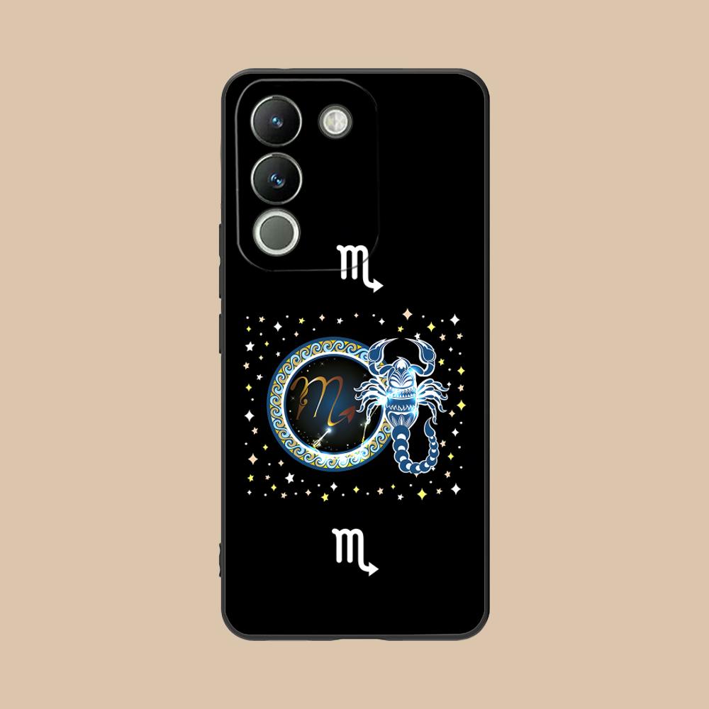 Чехол для телефона со знаком зодиака Скорпион для VIVO V60 V50 V40 V30 V29 V27 V25 V23 Pro Lite 5G Мягкий ударопрочный чехол из ТПУ