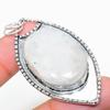 Natural Rainbow Moonstone Gemstone 925 Sterling Silver Pendant 2.40" Q1u91