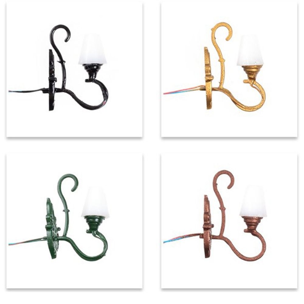 1.5*2.3cm White/Warm Light Model 3V Sand Table Chandelier New Dollhouse Wall Lamp