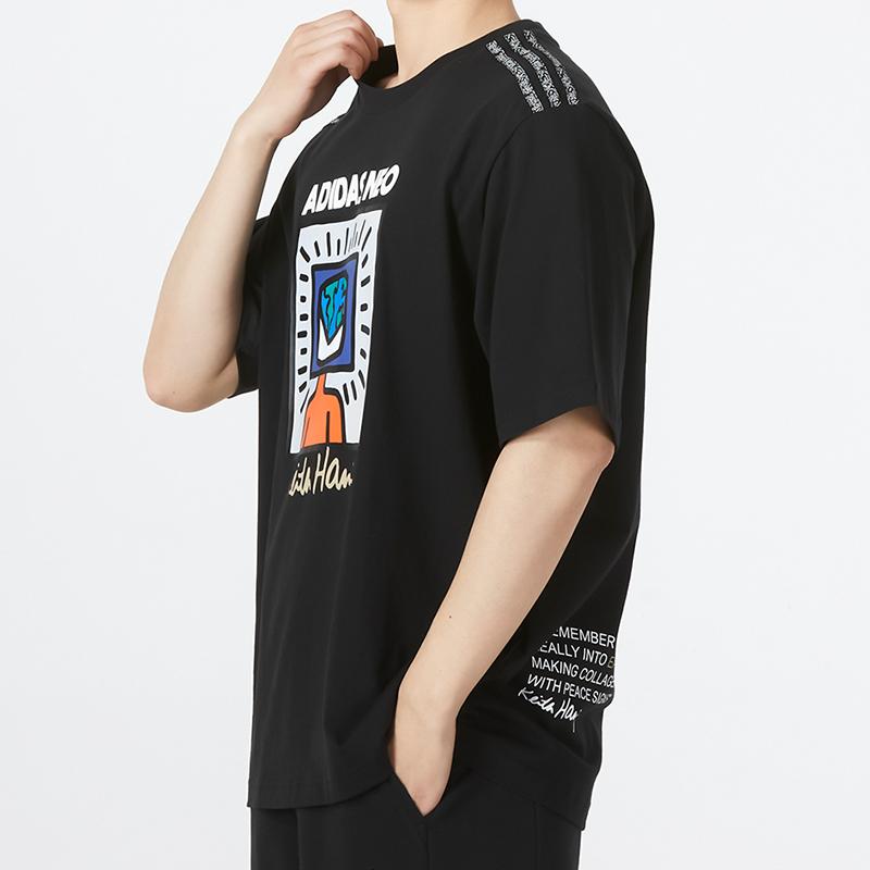 adidas Мужская футболка Neo с рукавами-реглан Черная HD7267