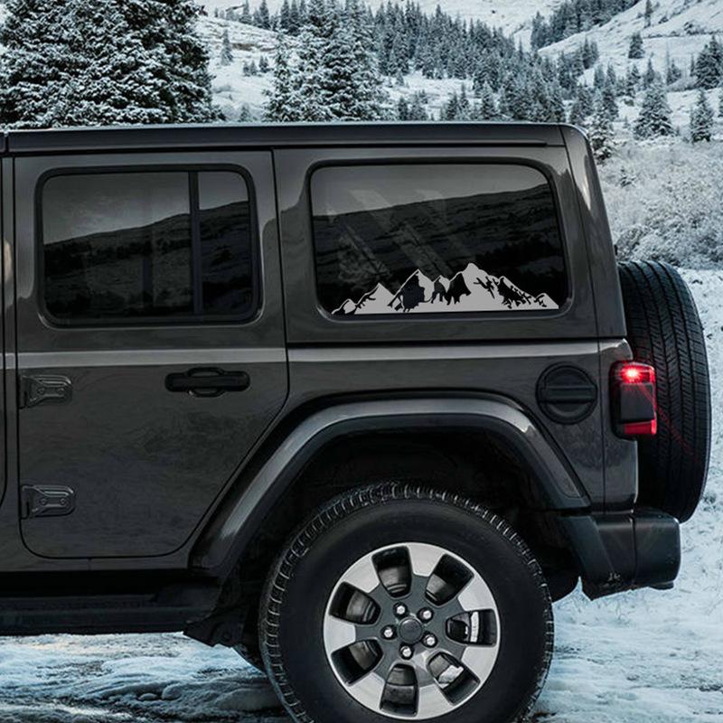 2 шт. Автомобильные наклейки Для Jeep Renegade Liberty Patriot Wrangler JK JL TJ YJ Trail Hawk Rubicon Виниловые Наклейки Горы Аксессуары