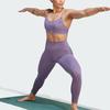 Adidas Женские облегающие спортивные штаны с высокой талией, фиолетовые IJ9361