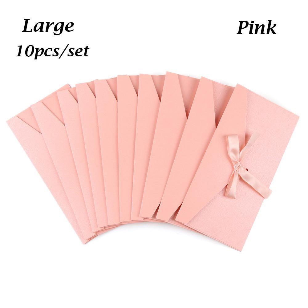 Приглашенный Ретро Креативный Бантик Лента Почтовый Ящик Перламутровый Бумажный Конверт Поздравительная Открытка Сумки Конверт