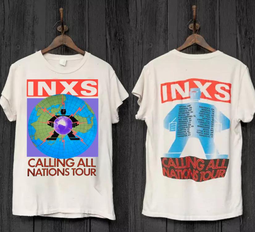 Rare INXS Band Calling All Nations Tour Tshirt All S to 5XL NZL721 Unisex T-Shirt