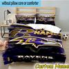 3 шт. Индивидуальный набор постельного белья Ravens Team Spirit Включает 1 пододеяльник и 2 наволочки для Всех Сезонов Общежитие Домашний Декор Рождественские подарки