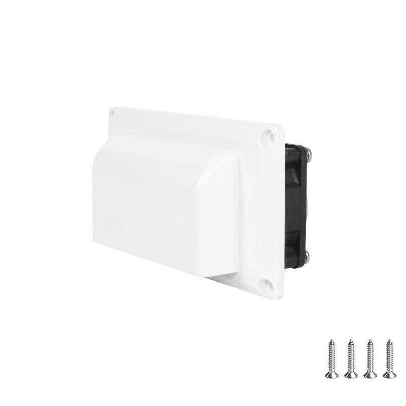DC12V 6W Вытяжной вентилятор для кухни автодома - Всасывание масла и быстрый выхлоп (Черный/Белый, Прочный, Легко установить)