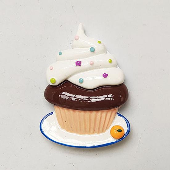 3D-магнит на холодильник в виде кекса, имитация десерта, магнит на холодильник из смолы для домашнего офиса, кухонного шкафчика, имитация украшения для еды