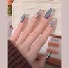 Wearing Armor Pure Handmade Manicure Finished Fake Nail Patch Blue Light Bulb Cat Eye Buchela