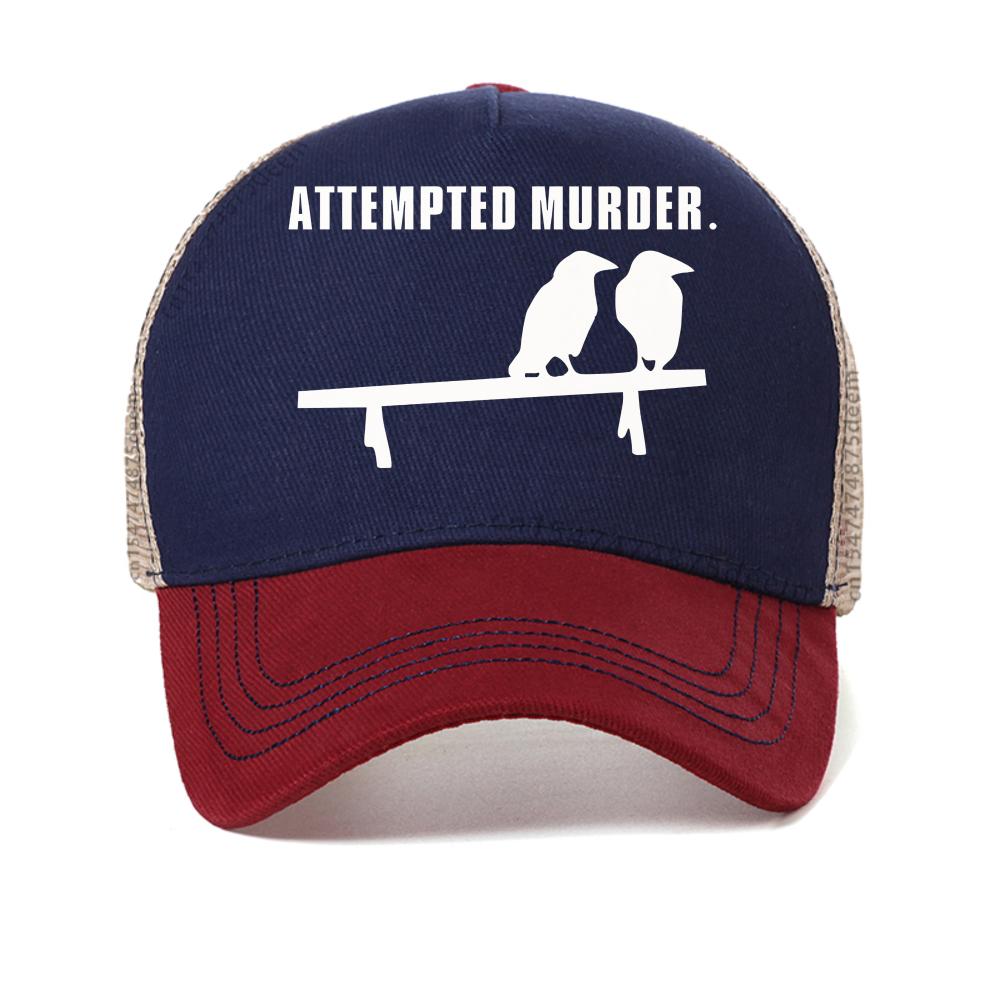 Attempted Murder Printing baseball cap For Unisex Wowen Summer fashion Breathable sun hat casual adjustable mesh cool Trucker hats