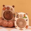Portable Cute Capybara Fan Solid Color Cartoon Handheld Fan Gifts USB Mini Fan  Camping