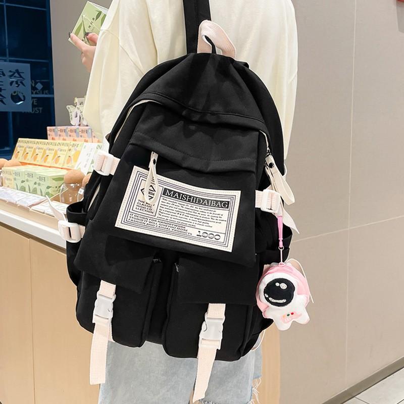 Womens Large Capacity School Backpack Teen Girls College Students Lightweight Comfortable Nylon Daypack With Air Cushion