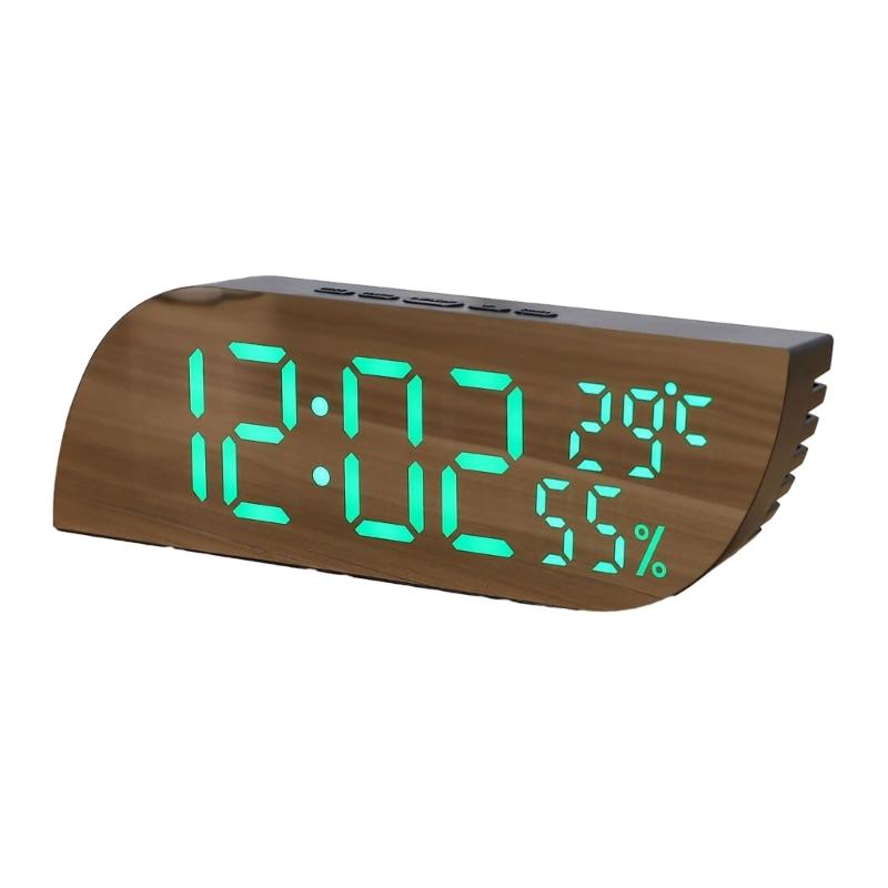 Alarm Clock with HumidityIndoor Temperature Bedroom Electric Clock LED Clock