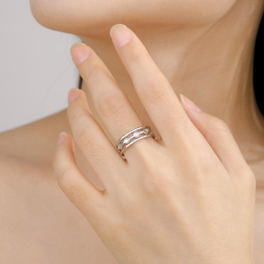 Кольца из нержавеющей стали, простые геометрические модные винтажные изящные регулируемые открытые кольца для женщин, ювелирные изделия, подарки на свадьбу, новые модные