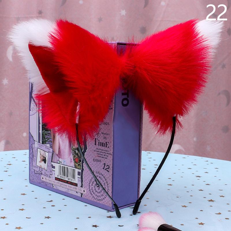 1 шт., повязка на голову, головной убор из искусственного лисьего меха, костюм для косплея, кошачьи уши, обруч для волос, украшения для волос, товары для вечеринок