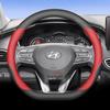 Кожаный чехол на руль автомобиля для Palisade Santafe Veloster H-1 Sonata N Line SEL Tucson HB20 Aslan Staria Bayon Аксессуары