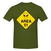 Area 51 Alien Ufo Japanese Fresh Tshirt Minimalist Street Style Quickdrying Cotton Tee