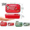 Holiday Desktop Ornament Christmas Sardine Tin Shaped Jewelry Box, Portable Travel Jewellery Storage Case with Compact Container Fish Bone Divider,