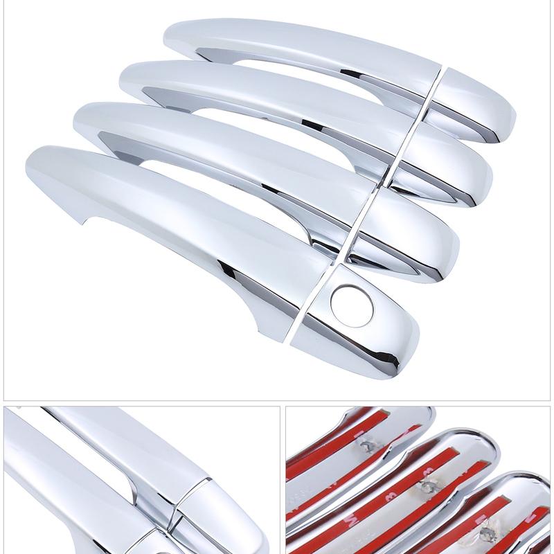 Car Chrome Door Handle Cover for Citroen C-Elysee 2012~ 2013 2014 2015 2016 2017 Trim Catch Car Cap Set Styling Accessories