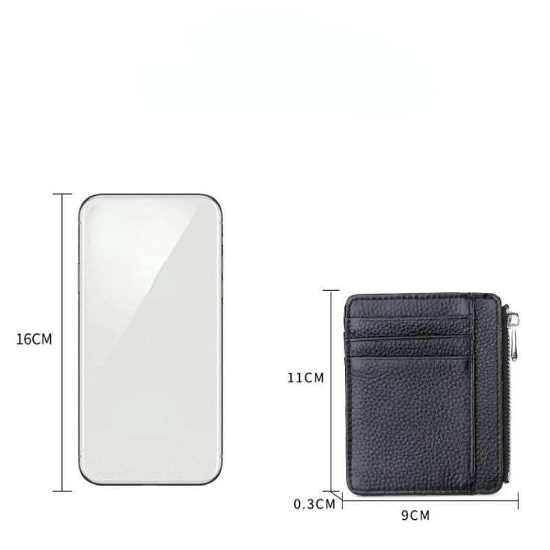 Ультратонкий держатель для нескольких карт из натуральной кожи, модный портативный держатель для удостоверений личности, банковская карта, чехол для кредитной карты, чехол для монет