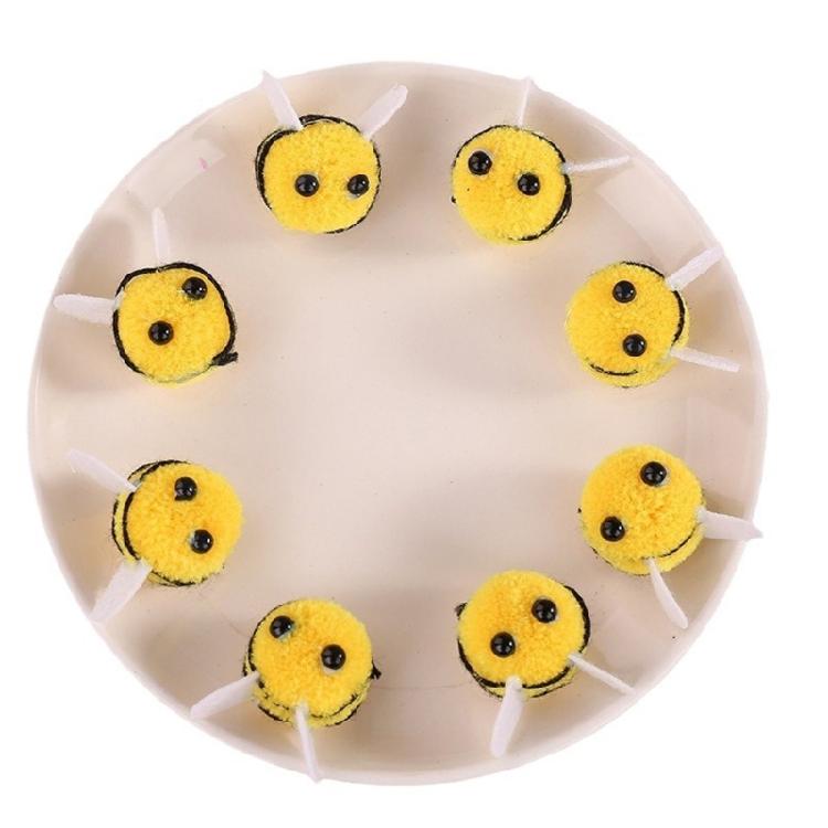Pack Of 50 Small Bees Decorations Felted Bumblebees For Clothing Hat Bag Crafting Baby Showers Decoration Party Supplies