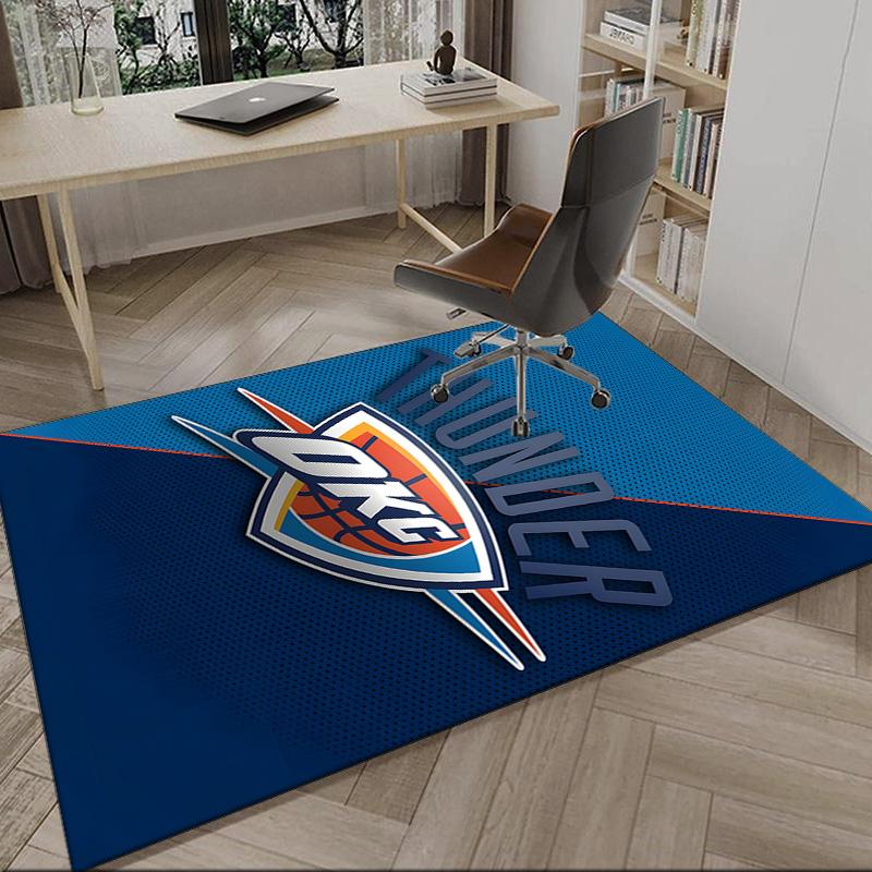 Thunder Basketball Team Carpet, Kitchen Rugs, Yoga Mat, Non-Slip Mats, Rug for Bathroom, Living Room bedroom, Camping Rugs Christmas Gift