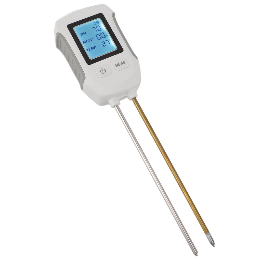 Soil Moisture Tester with Dual Probe Digital Display High Accuracy Soil PH Meter for Gardening