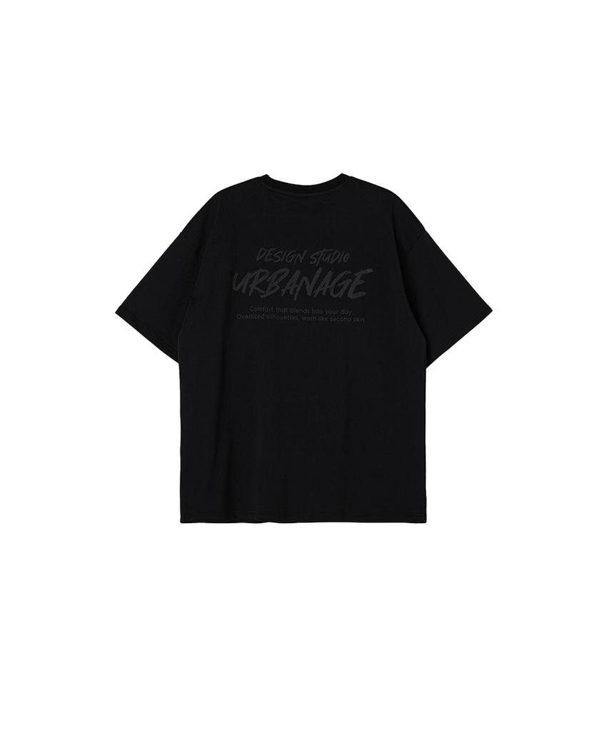 URBANAGE Design Studio Logo Oversized Short Sleeve_Black