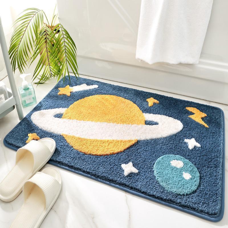Cartoon Bathroom Powder Room Absorbent Floor Mat Entry Door Entry Door Quick Drying Bedroom Carpet Non-slip Thick Imitation Cashmere