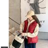 Fashionable and Warm Women's Stand Collar Cotton Warm Vest for Winter