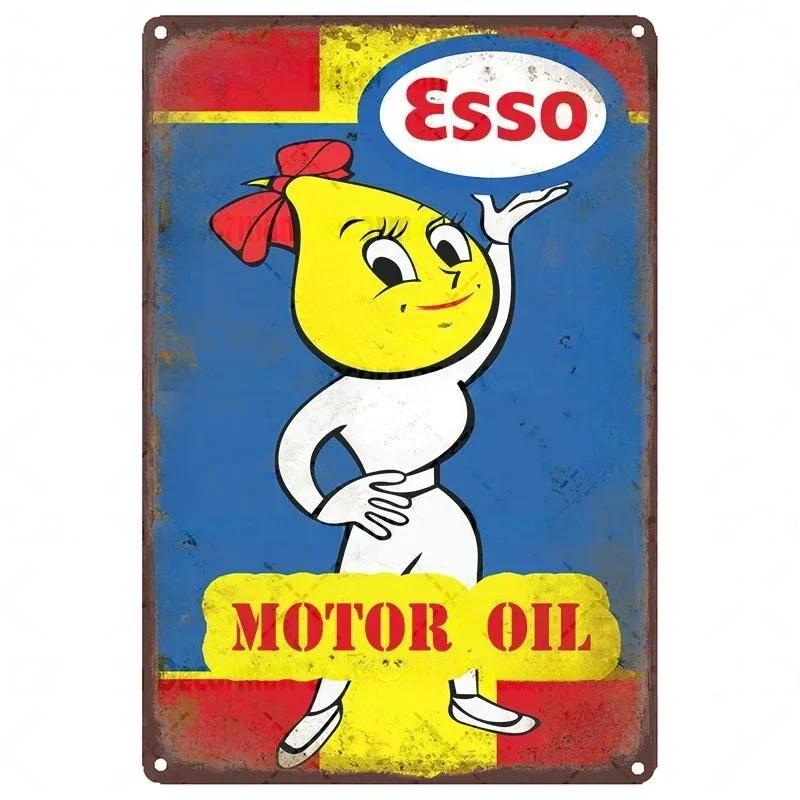 Mike86 ESSO Тигр PIN UP Винтажные Металлические Жестяные Таблички Мужская Пещера Магазин Масла Постеры Декорация LTA